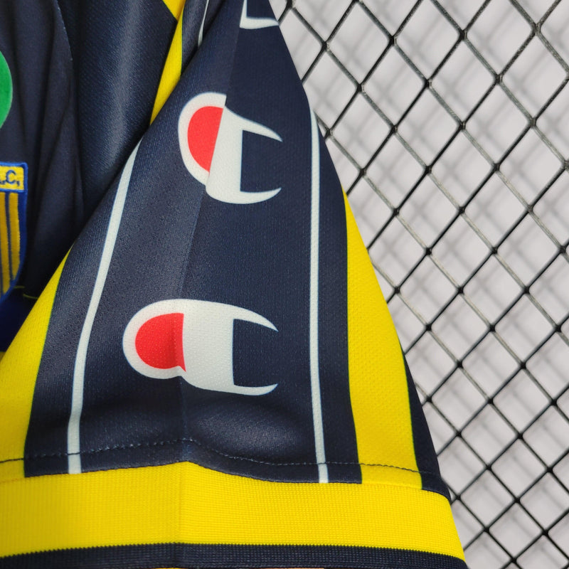 Camisa Parma Away 99/00 Retrô Champion - Azul e Amarela - Futgrife - Camisas de Time de Futebol