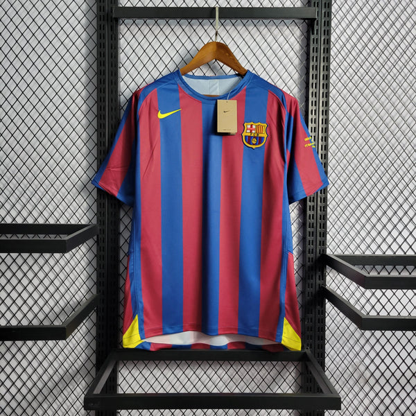 Camisa Barcelona 05/06 Retrô Nike - Azul e Vermelha - Futgrife - Camisas de Time de Futebol