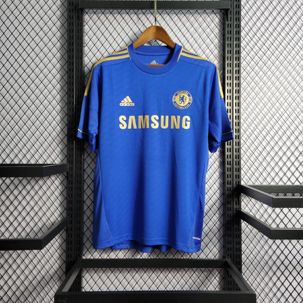 Camisa Chelsea Home 12/13 Retrô Adidas - Azul e Dourada - Futgrife - Camisas de Time de Futebol