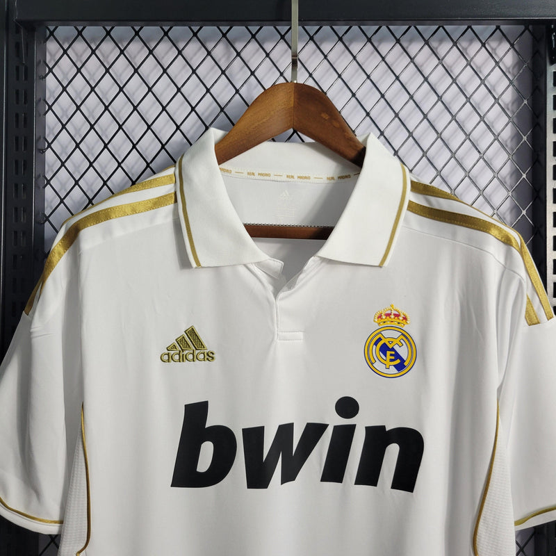 Camisa Real Madrid Home 11/12 Retrô Adidas - Branca e Dourada - Futgrife - Camisas de Time de Futebol