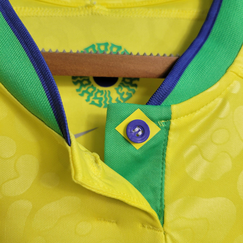 Camisa Brasil Home 2022 Feminina Nike - Amarela - Futgrife - Camisas de Time de Futebol