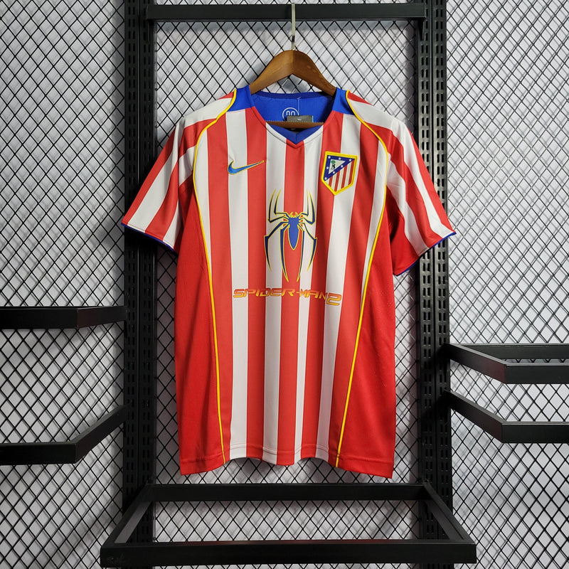 Camisa Atlético de Madrid Spider 04/05 Retrô Nike - Branca e Vermelha - Futgrife - Camisas de Time de Futebol