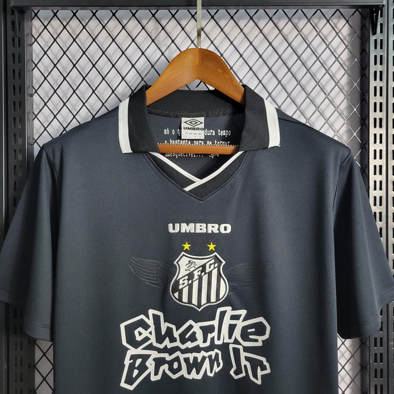 Camisa Santos Charlie Brown Jr. Marginal Alado Umbro - Preta - Futgrife - Camisas de Time de Futebol