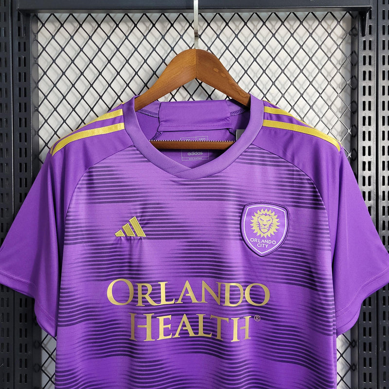 Camisa Orlando City Home 23/24 Torcedor Adidas - Roxa - Futgrife - Camisas de Futebol