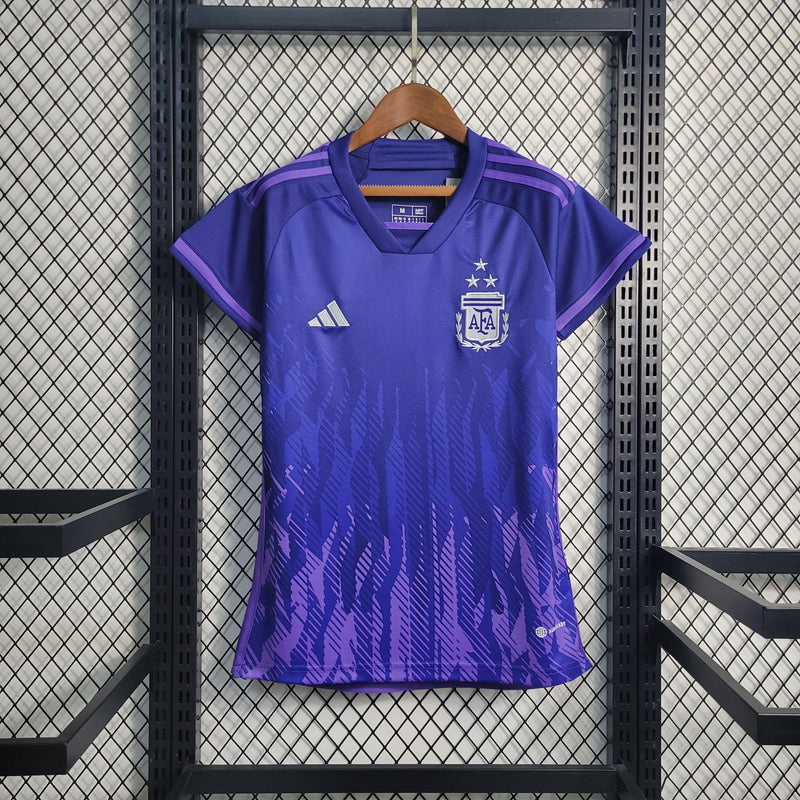 Camisa Argentina Away 2022 Feminina Adidas - Roxa - Futgrife - Camisas de Time de Futebol