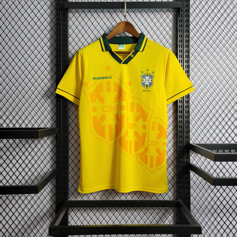 Camisa Brasil Home 1994 Retrô Umbro - Amarela - Futgrife - Camisas de Time de Futebol