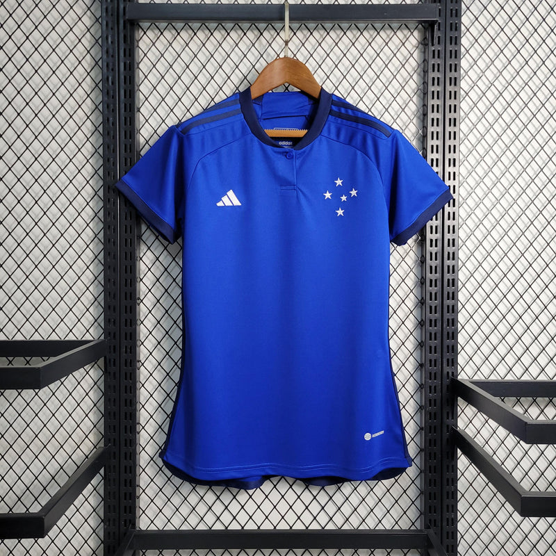 Camisa Cruzeiro Home 23/24 Feminina Adidas - Azul - Futgrife - Camisas de Futebol