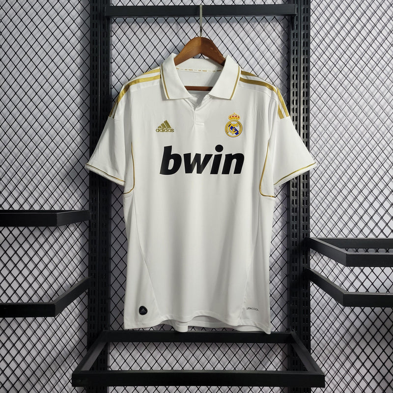 Camisa Real Madrid Home 11/12 Retrô Adidas - Branca e Dourada - Futgrife - Camisas de Time de Futebol