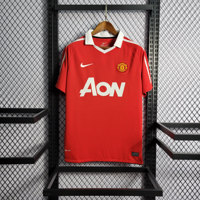 Camisa Manchester United Home 10/11 Retrô Nike - Vermelha - Futgrife - Camisas de Time de Futebol