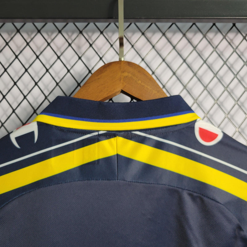 Camisa Parma Away 99/00 Retrô Champion - Azul e Amarela - Futgrife - Camisas de Time de Futebol