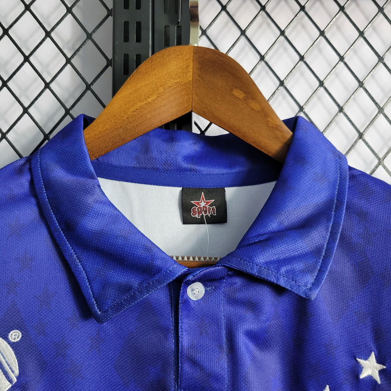 Camisa Cruzeiro Home 93/94 Retrô Finta - Azul - Futgrife - Camisas de Time de Futebol