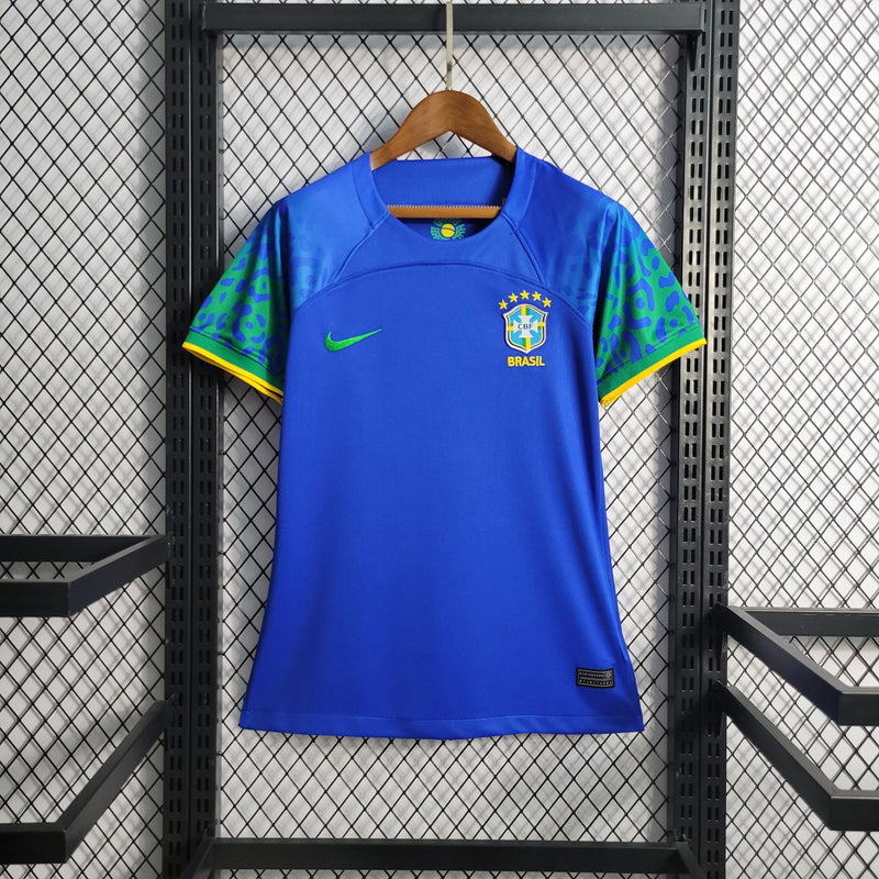 Camisa Brasil Away 2022 Feminina Nike - Azul - Futgrife - Camisas de Time de Futebol