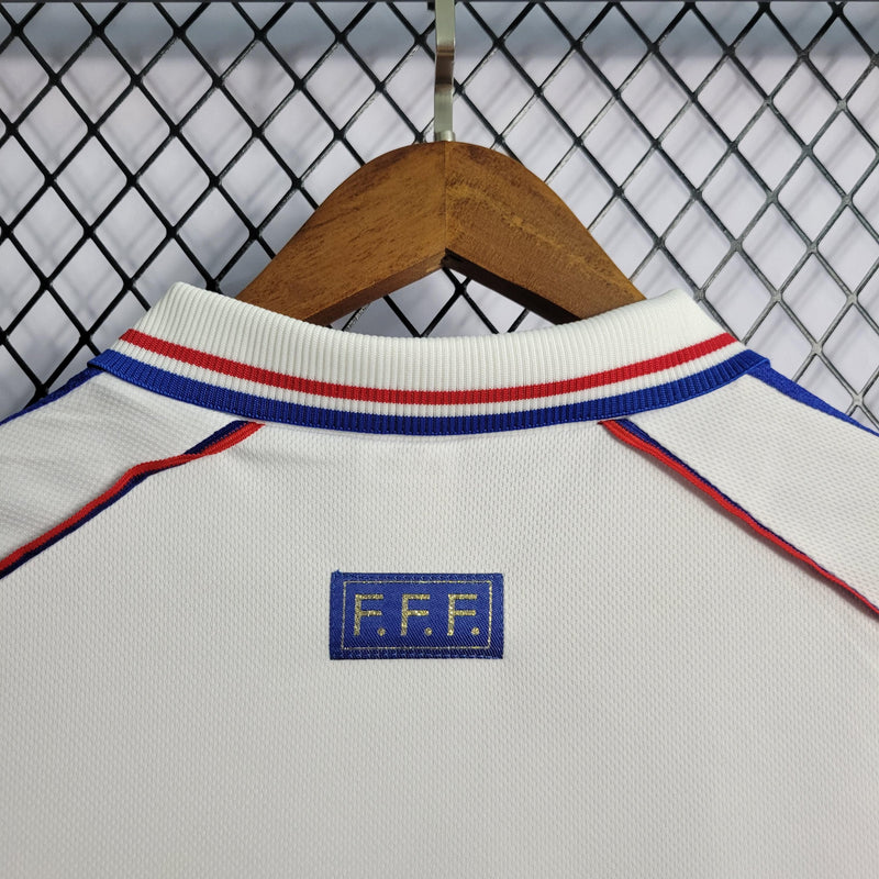 Camisa França Away 1998 Retrô Adidas - Branca - Futgrife - Camisas de Time de Futebol