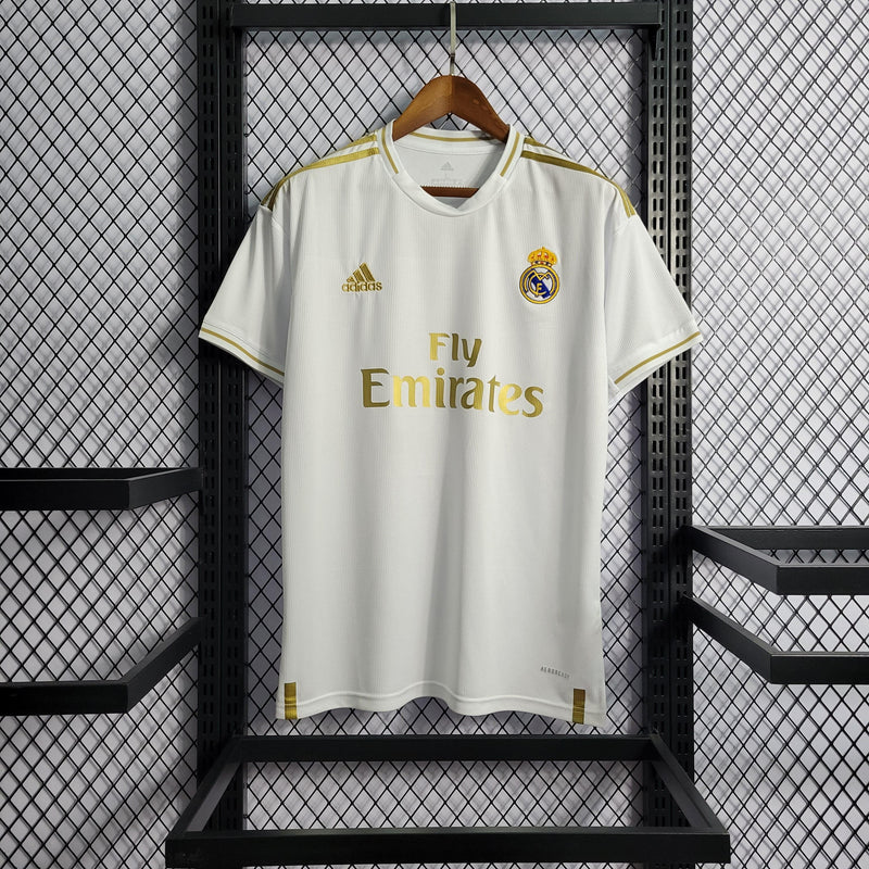 Camisa Real Madrid Home 18/19 Retrô Adidas - Branca e Dourada - Futgrife - Camisas de Time de Futebol