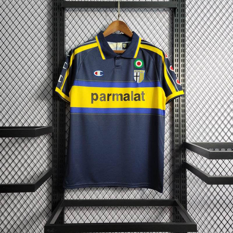 Camisa Parma Away 99/00 Retrô Champion - Azul e Amarela - Futgrife - Camisas de Time de Futebol