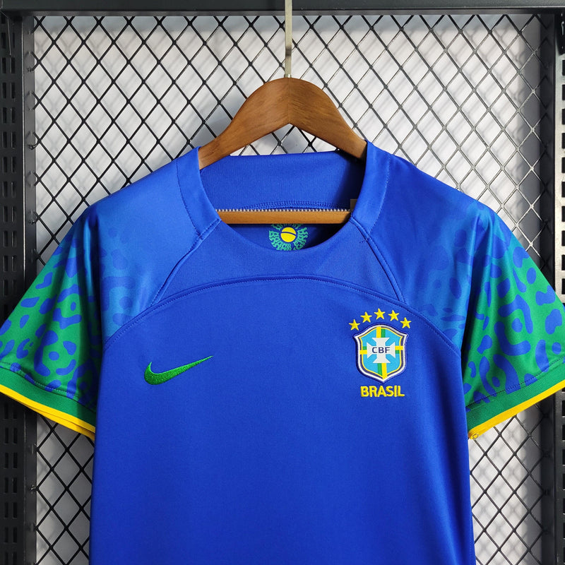 Camisa Brasil Away 2022 Feminina Nike - Azul - Futgrife - Camisas de Time de Futebol