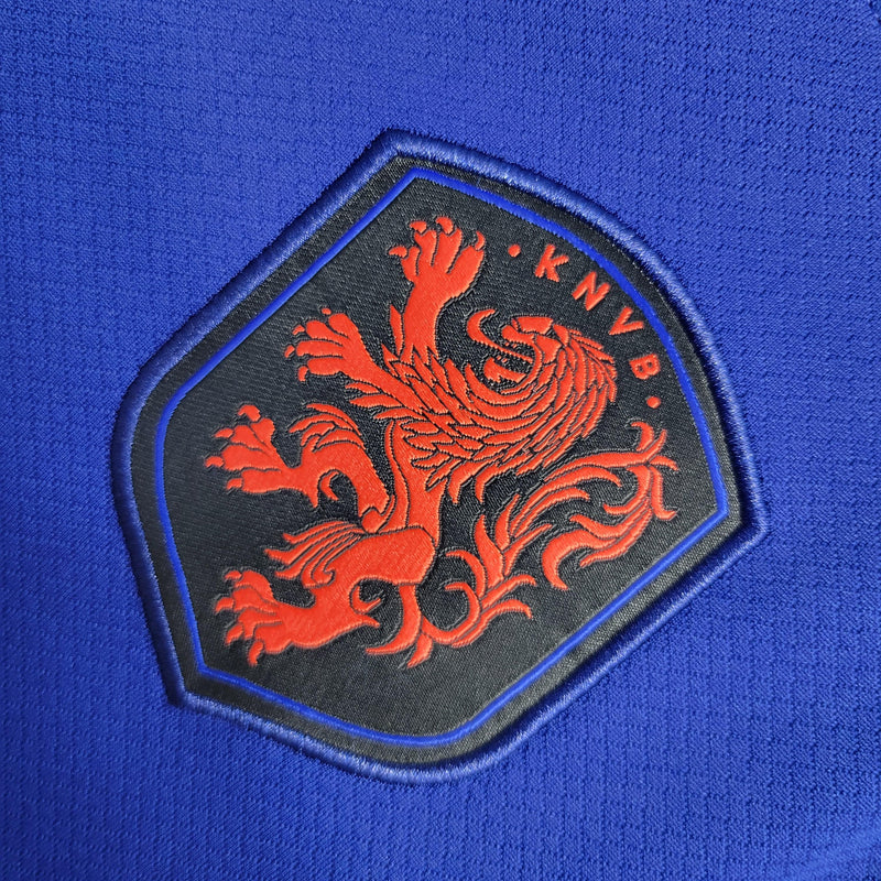 Camisa Holanda Away 2022 Torcedor Nike - Azul - Futgrife - Camisas de Time de Futebol