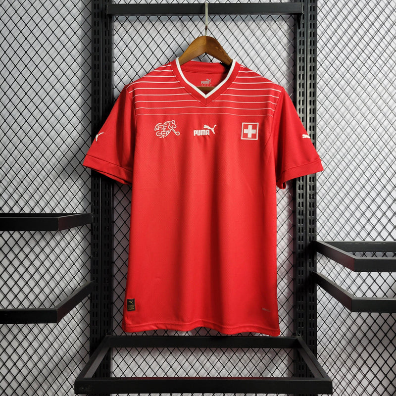 Camisa Suíça Home 2022 Torcedor Puma - Vermelha - Futgrife - Camisas de Time de Futebol