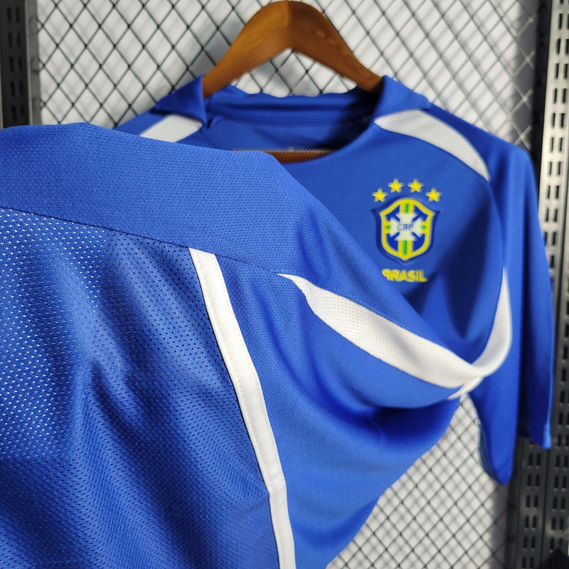 Camisa Brasil Away 2002 Retrô Nike - Azul - Futgrife - Camisas de Time de Futebol