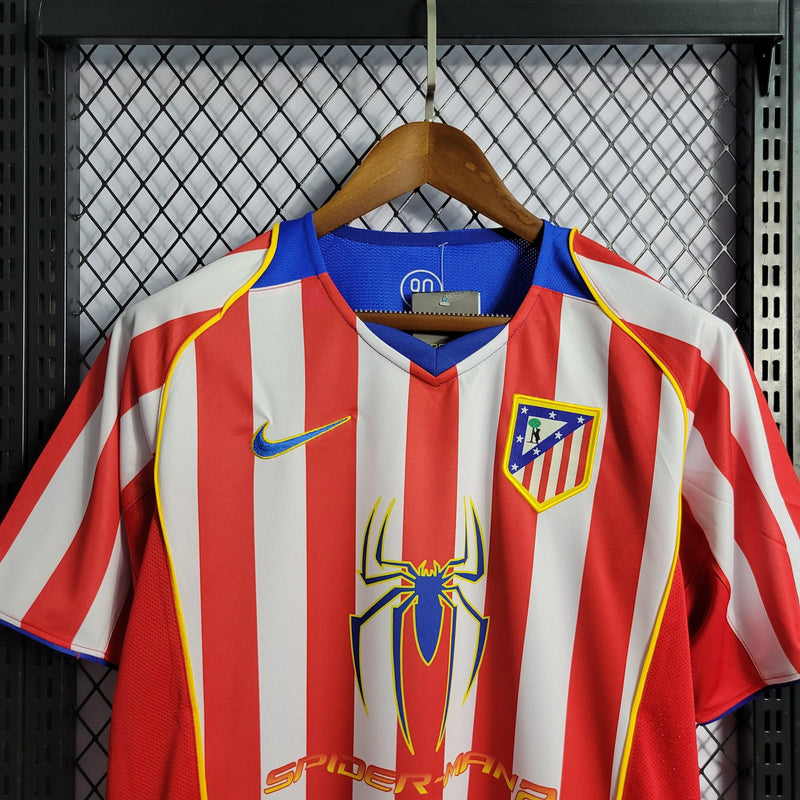 Camisa Atlético de Madrid Spider 04/05 Retrô Nike - Branca e Vermelha - Futgrife - Camisas de Time de Futebol