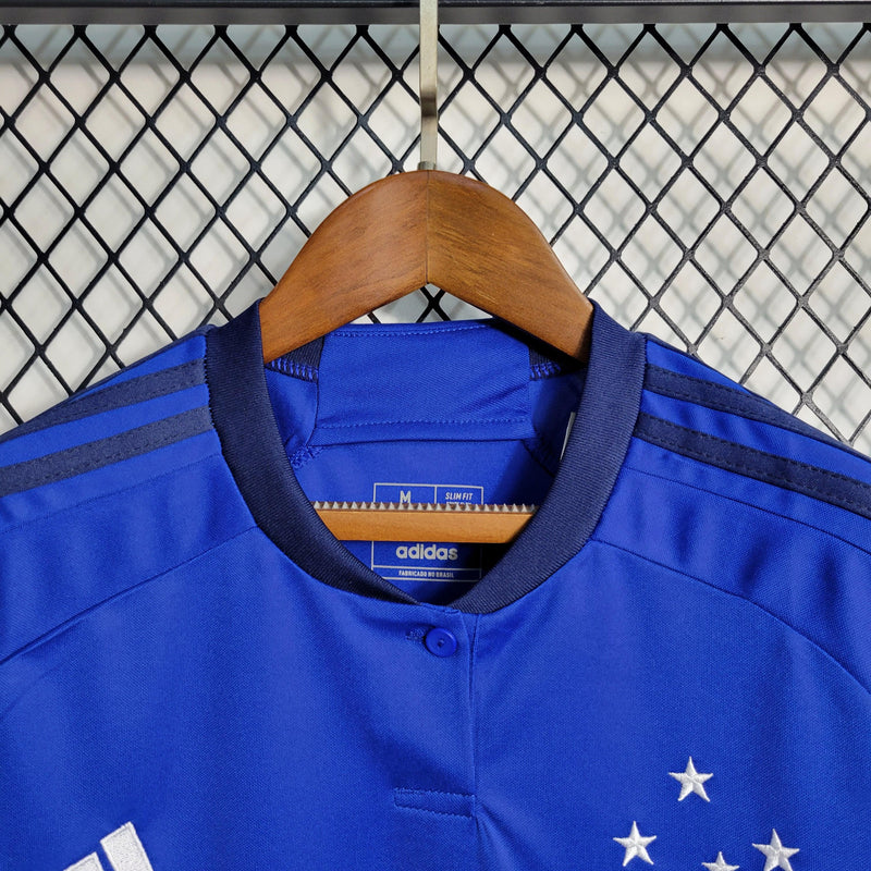 Camisa Cruzeiro Home 23/24 Feminina Adidas - Azul - Futgrife - Camisas de Futebol