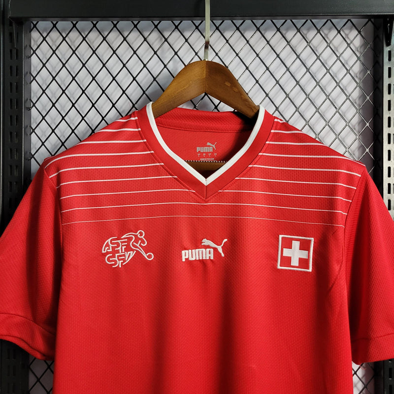 Camisa Suíça Home 2022 Torcedor Puma - Vermelha - Futgrife - Camisas de Time de Futebol