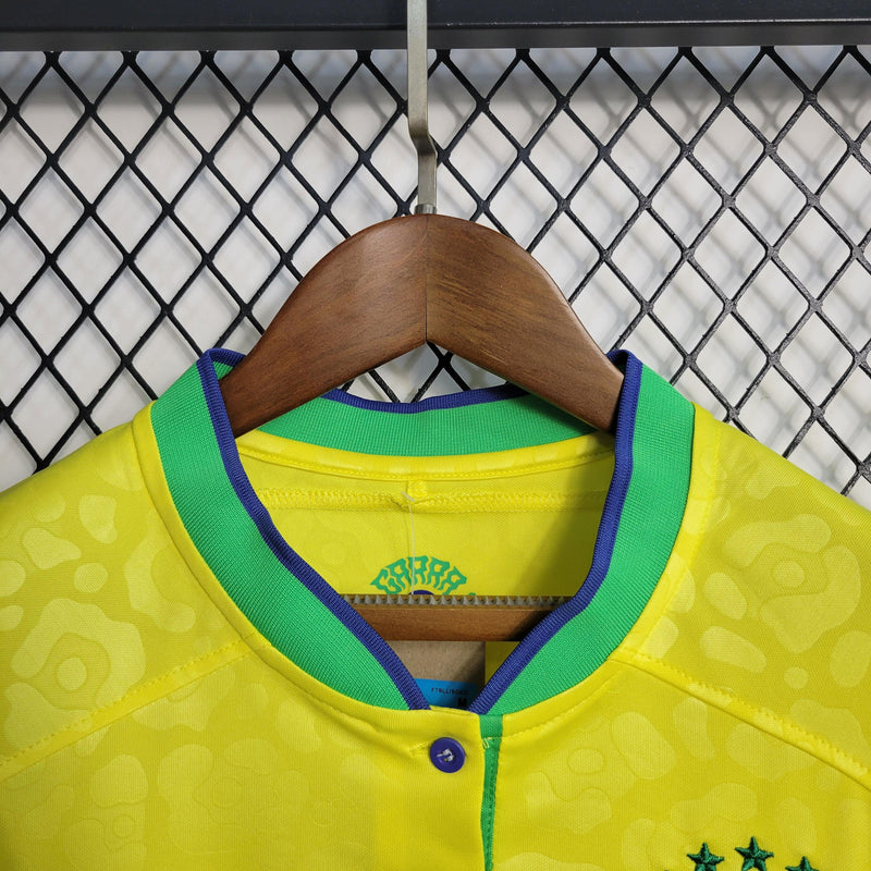 Camisa Brasil Home 2022 Feminina Nike - Amarela - Futgrife - Camisas de Time de Futebol