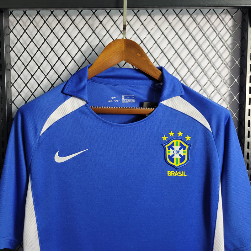 Camisa Brasil Away 2002 Retrô Nike - Azul - Futgrife - Camisas de Time de Futebol