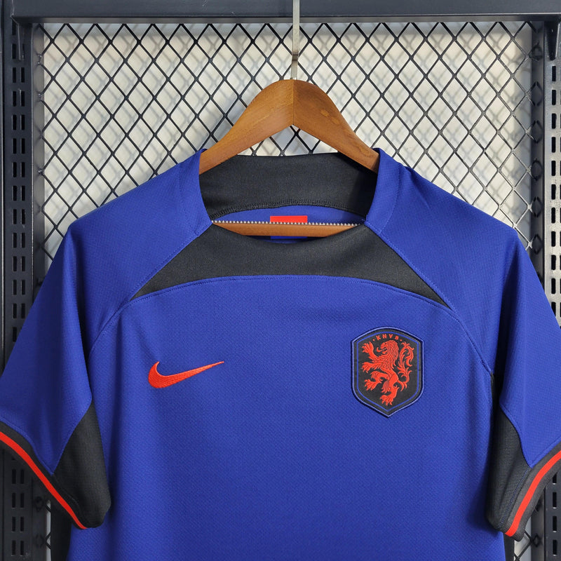 Camisa Holanda Away 2022 Torcedor Nike - Azul - Futgrife - Camisas de Time de Futebol