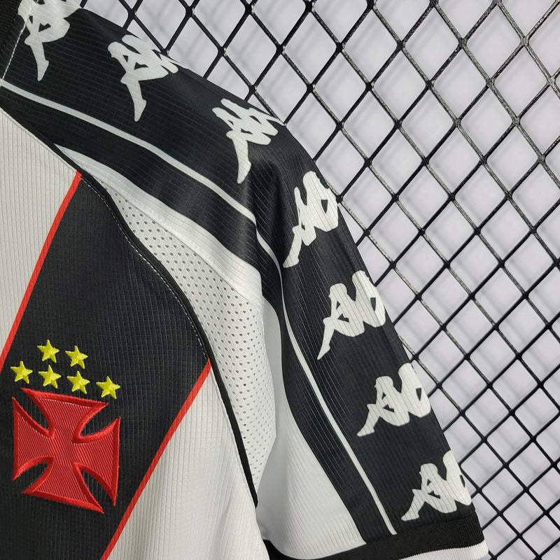 Camisa Vasco da Gama Away 2000 Retrô Kappa - Branca e Preta - Futgrife - Camisas de Time de Futebol