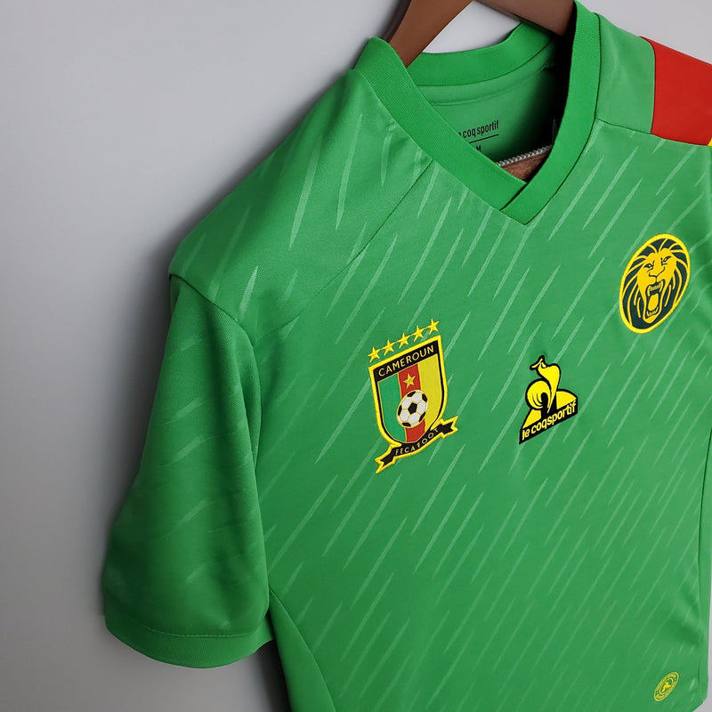 Camisa Camarões Home 2022 Torcedor Le Coq - Verde - Futgrife - Camisas de Time de Futebol