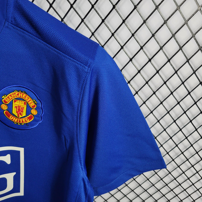 Camisa Manchester United Away 07/08 Retrô Nike - Azul - Futgrife - Camisas de Time de Futebol