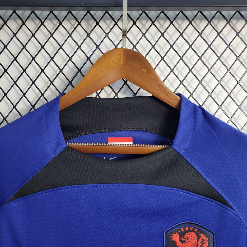 Camisa Holanda Away 2022 Torcedor Nike - Azul - Futgrife - Camisas de Time de Futebol