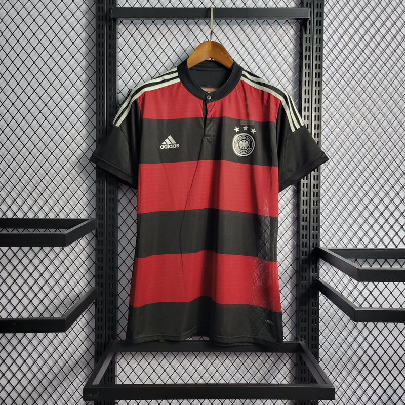 Camisa Alemanha Away 2014 Retrô Adidas - Vermelha e Preta - Futgrife - Camisas de Time de Futebol