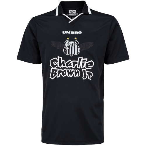 Camisa Santos Charlie Brown Jr. Marginal Alado Umbro - Preta - Futgrife - Camisas de Time de Futebol