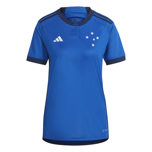 Camisa Cruzeiro Home 23/24 Feminina Adidas - Azul - Futgrife - Camisas de Futebol