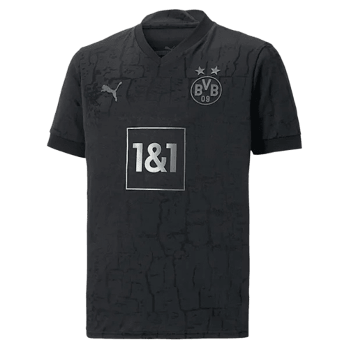 Camisa Borussia Dortmund Blackout 2023 Torcedor Puma - Preta - Futgrife - Camisas de Time de Futebol