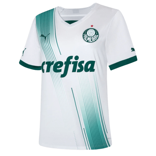 Camisa Palmeiras Away 23/24 Feminina Puma - Branca - Futgrife - Camisas de Futebol